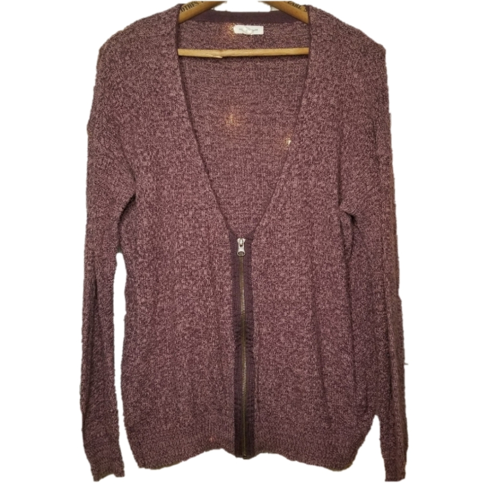 Silence and Noise Oversized Zip Up Sweater